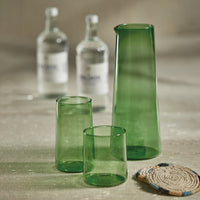 Lanvin Glass Pitcher | Gray, Cobalt Blue or Green - Pitcher Detail | Bone & Brass