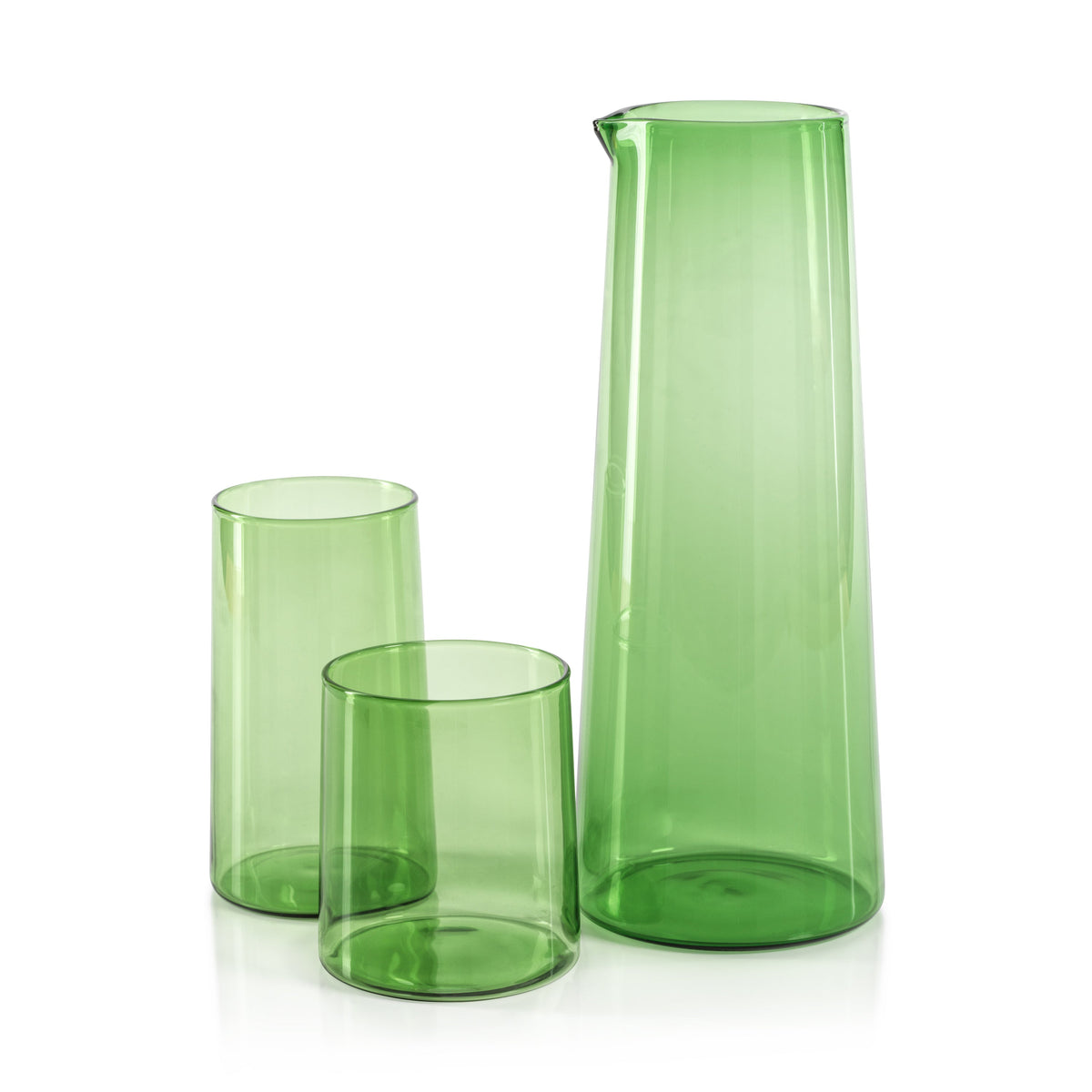 Lanvin Glass Pitcher | Gray, Cobalt Blue or Green - Pitcher Detail | Bone & Brass