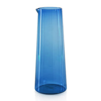 Lanvin Glass Pitcher | Gray, Cobalt Blue or Green - Pitcher Handle Detail | Bone & Brass