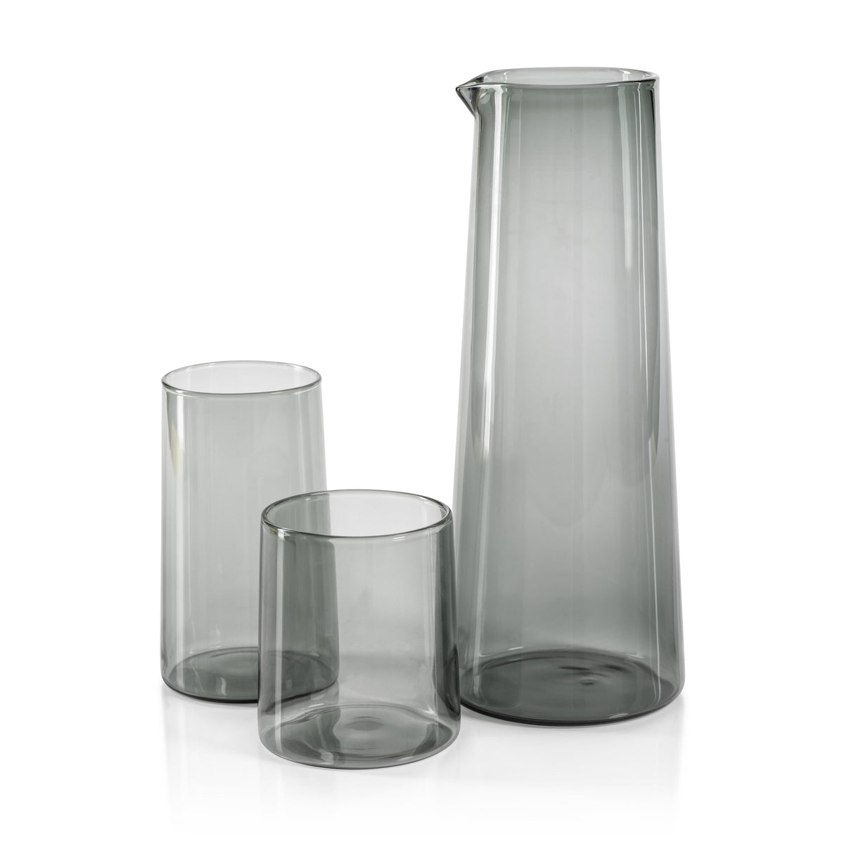 Lanvin Glass Pitcher | Gray, Cobalt Blue or Green - Pitcher View | Bone & Brass