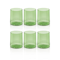 Lanvin Green Tumbler Glasses, Set 6 - Tumbler Side View | Bone & Brass