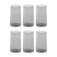 Lanvin Smoke Grey Highball Glasses, Set 6 - Glass Side View | Bone & Brass