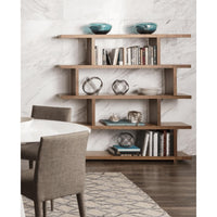 Large Walnut Bookshelf - Bookcase Side View | Bone & Brass