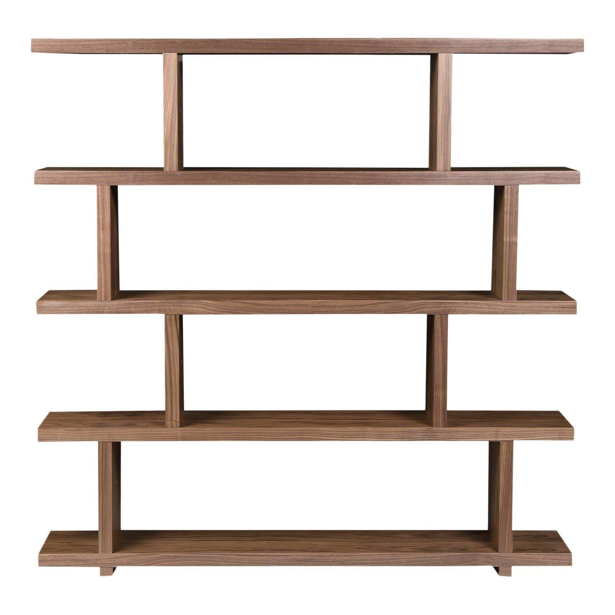 Large Walnut Bookshelf - Bookcase Shelf Detail | Bone & Brass