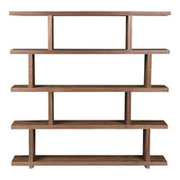 Large Walnut Bookshelf - Bookcase Shelf Detail | Bone & Brass