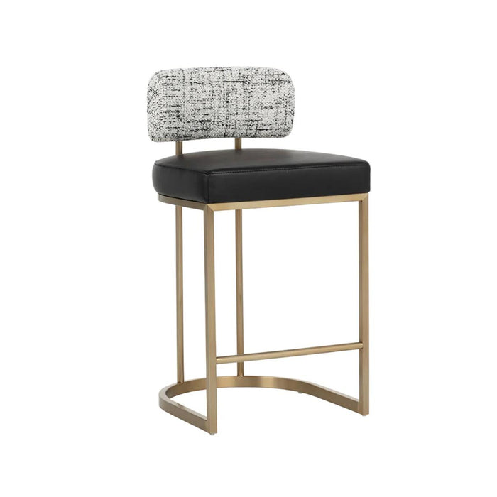 Larissa Counter Stool - Bravo Black|Halton Birch | Bone & Brass