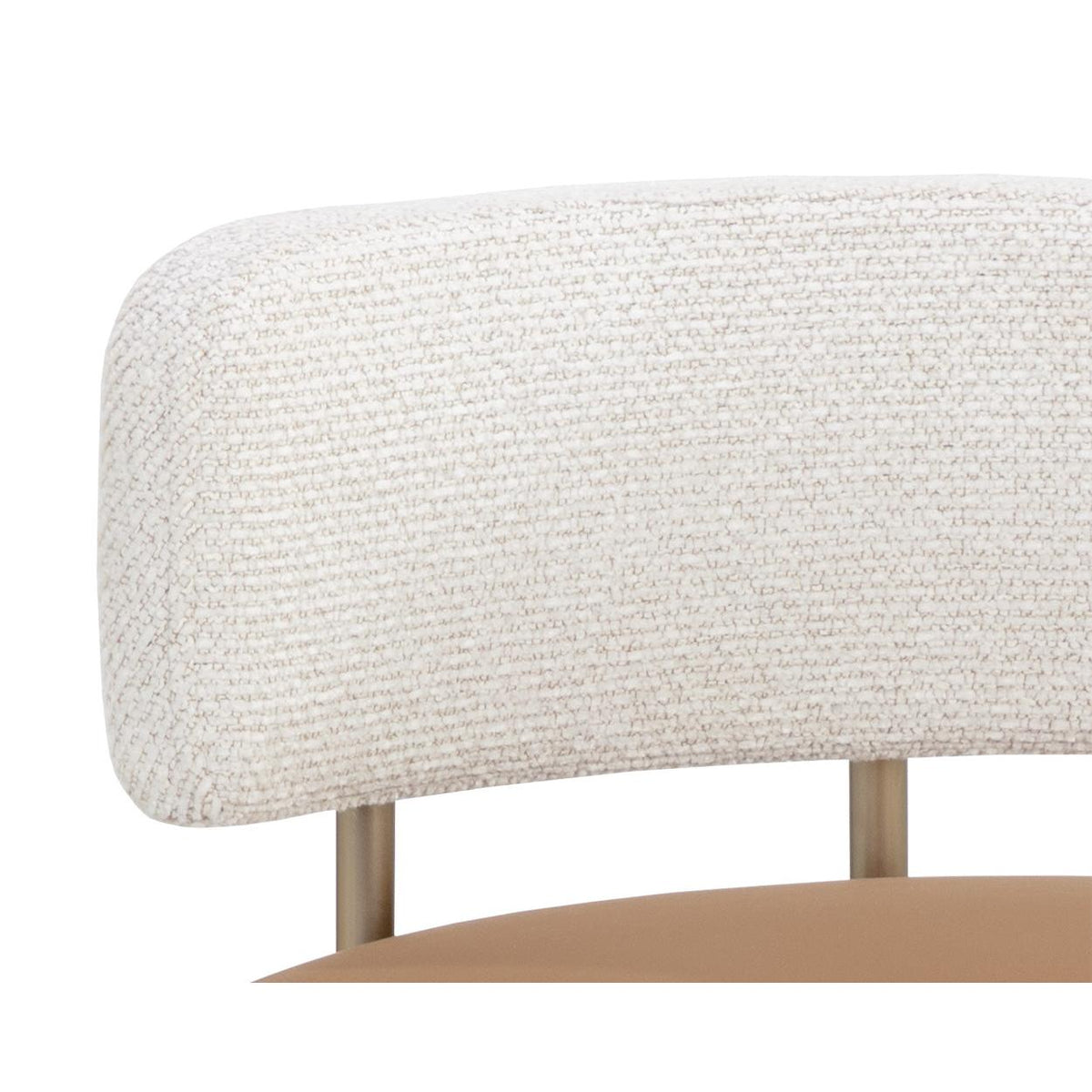 Larissa Counter Stool - Napa Cognac|Rhea Light Barley - Stool Detail | Bone & Brass