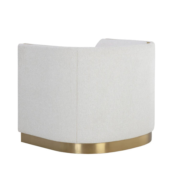 Larron Ivory & Gold Armchair - Chair Detail | Bone & Brass