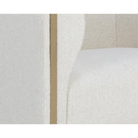 Larron Ivory & Gold Armchair - Chair View | Bone & Brass