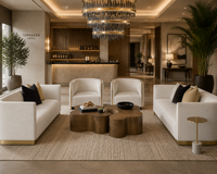 Larron Cream Curved Sofa
