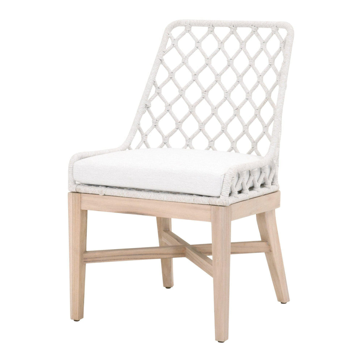 Lois White Rope Outdoor Dining Chair
