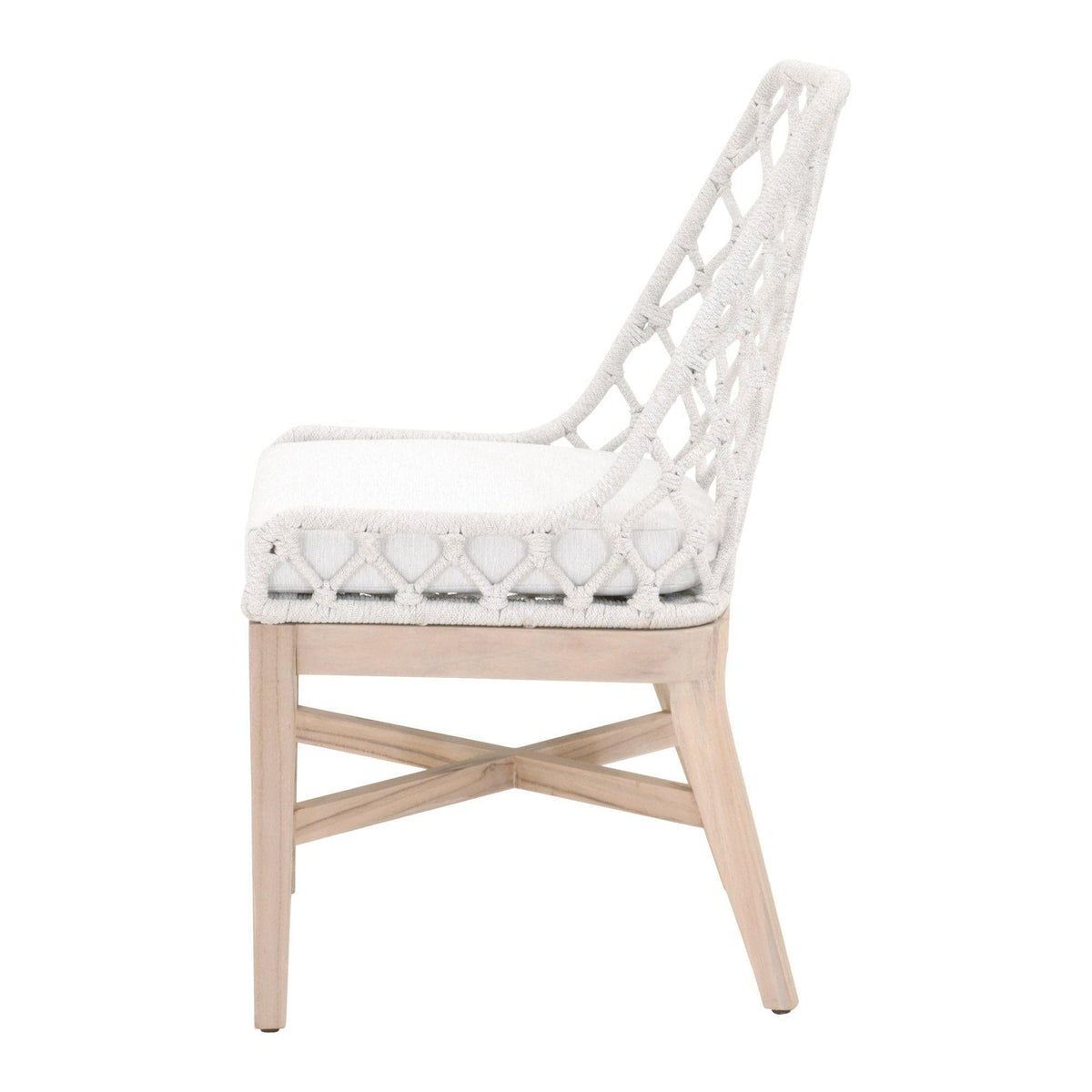 Lois White Rope Outdoor Dining Chair