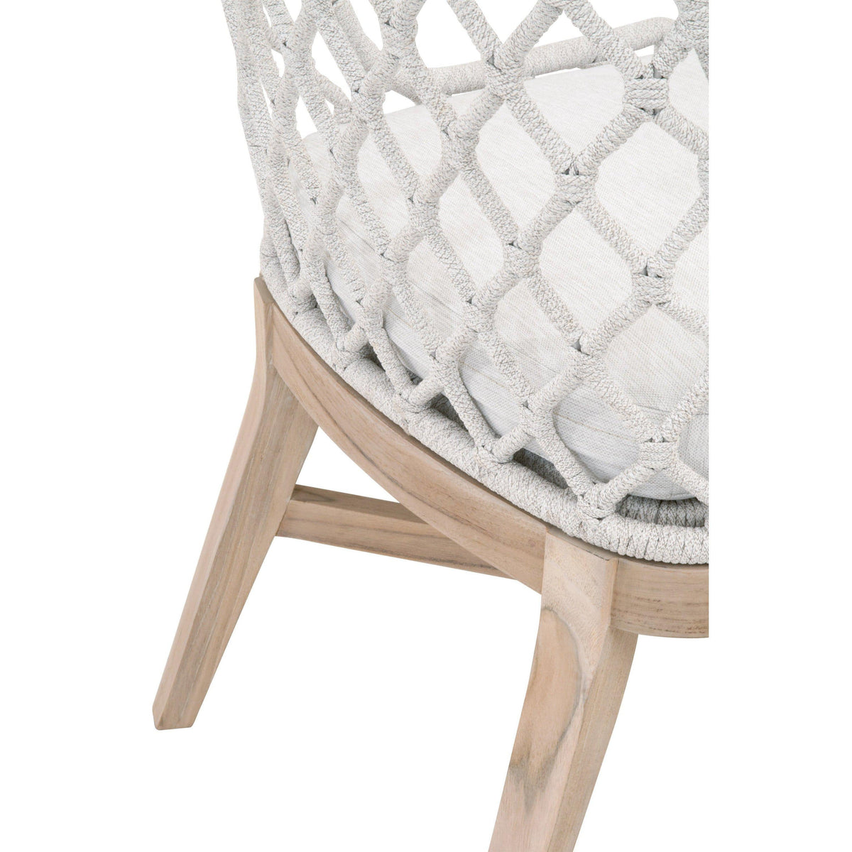 Lois White Rope Outdoor Dining Chair