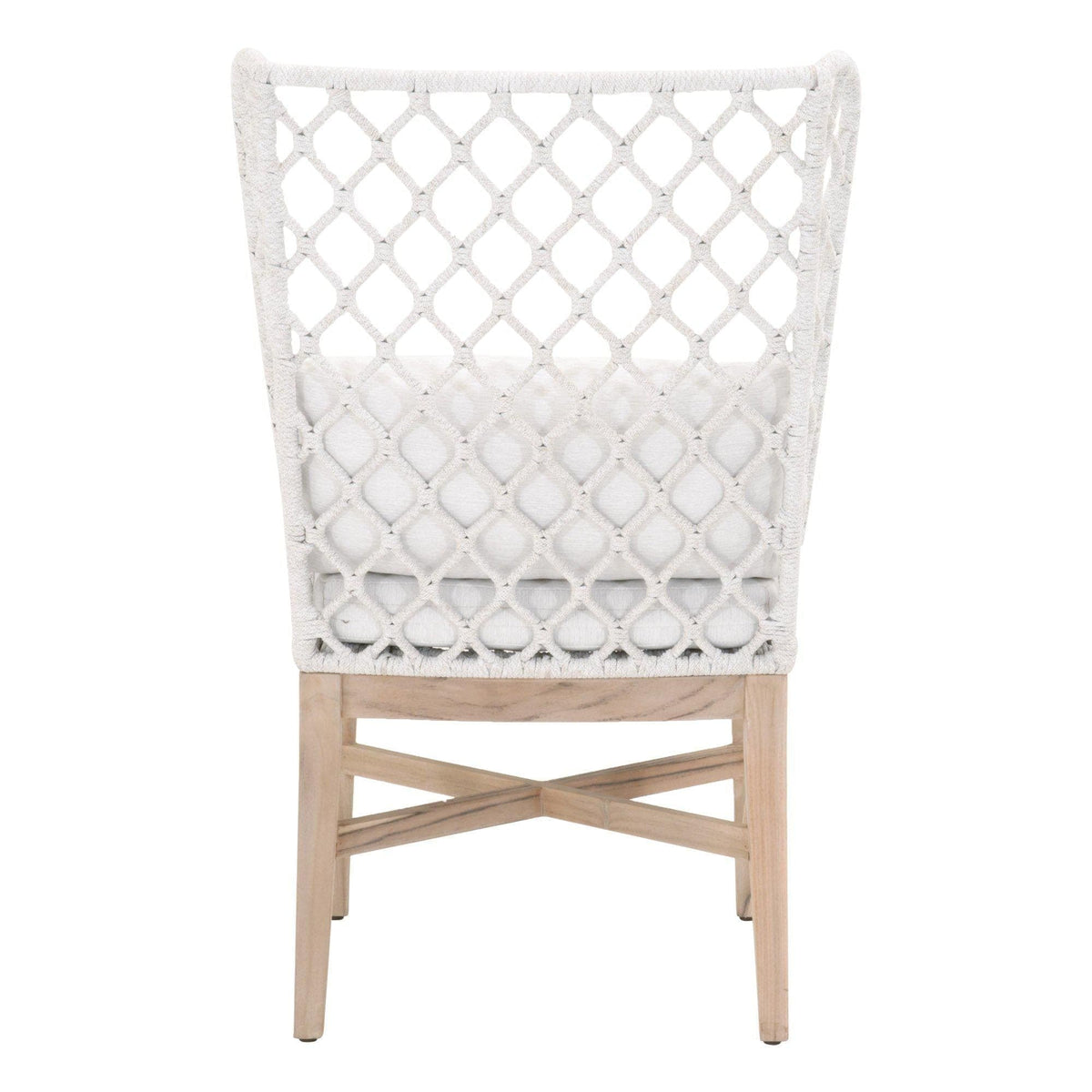 Lois White Rope Outdoor Wing Chair