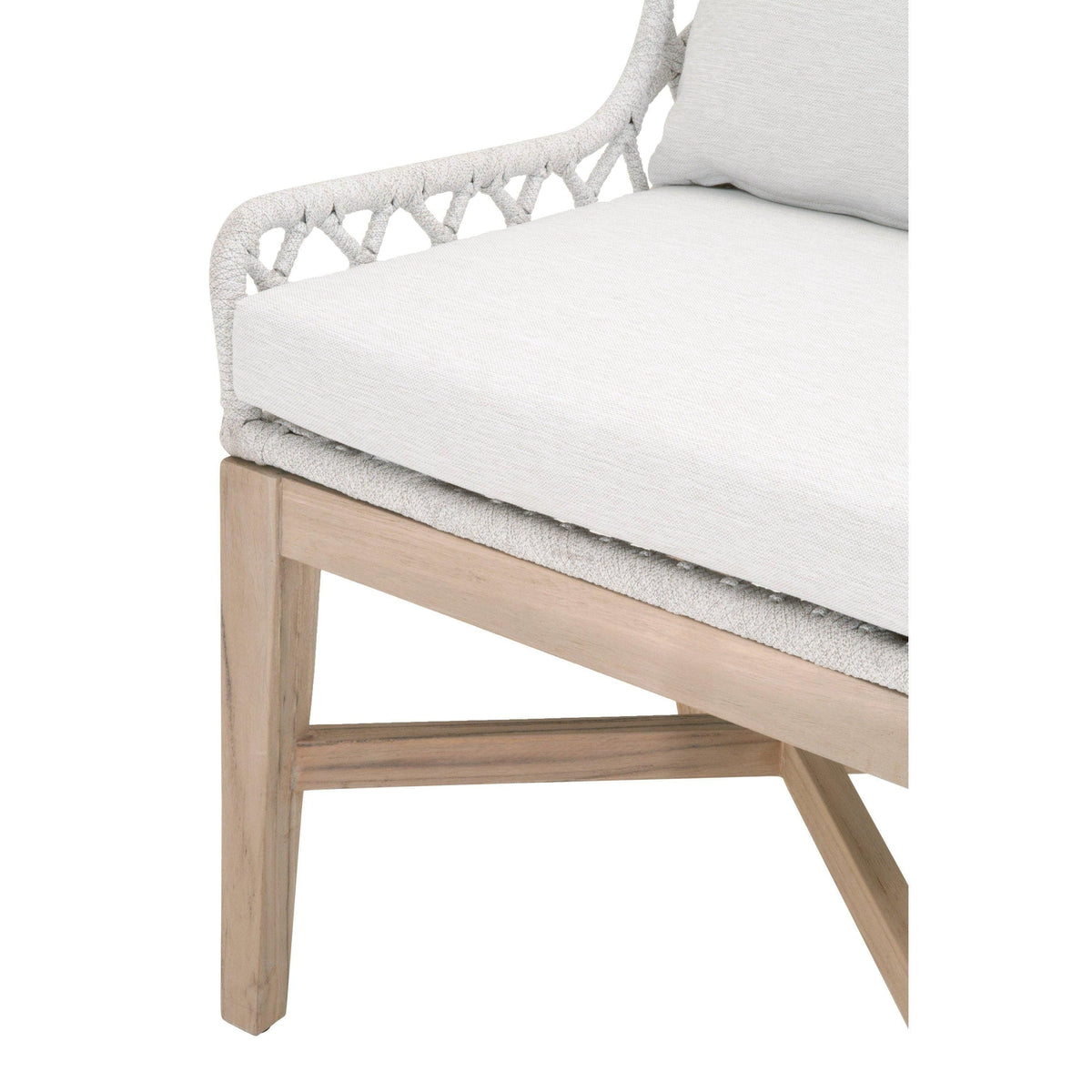 Lois White Rope Outdoor Wing Chair