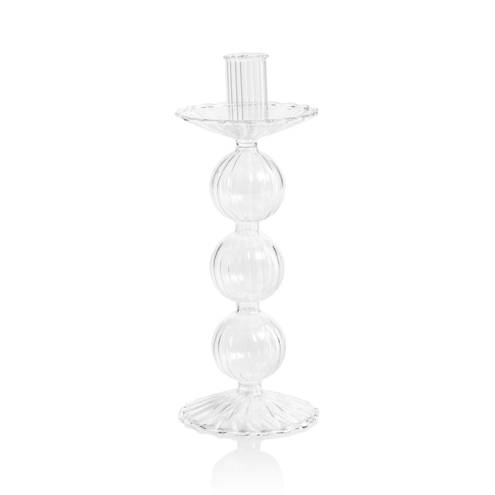 Lauren Glass Taper Candle Holders, Set 4 | Bone & Brass
