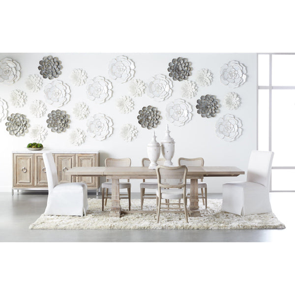 Laverne Ivory Slipcover Dining Chair, Set 2 - Chair Side View | Bone & Brass