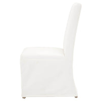 Laverne Ivory Slipcover Dining Chair, Set 2 - Chair Detail | Bone & Brass