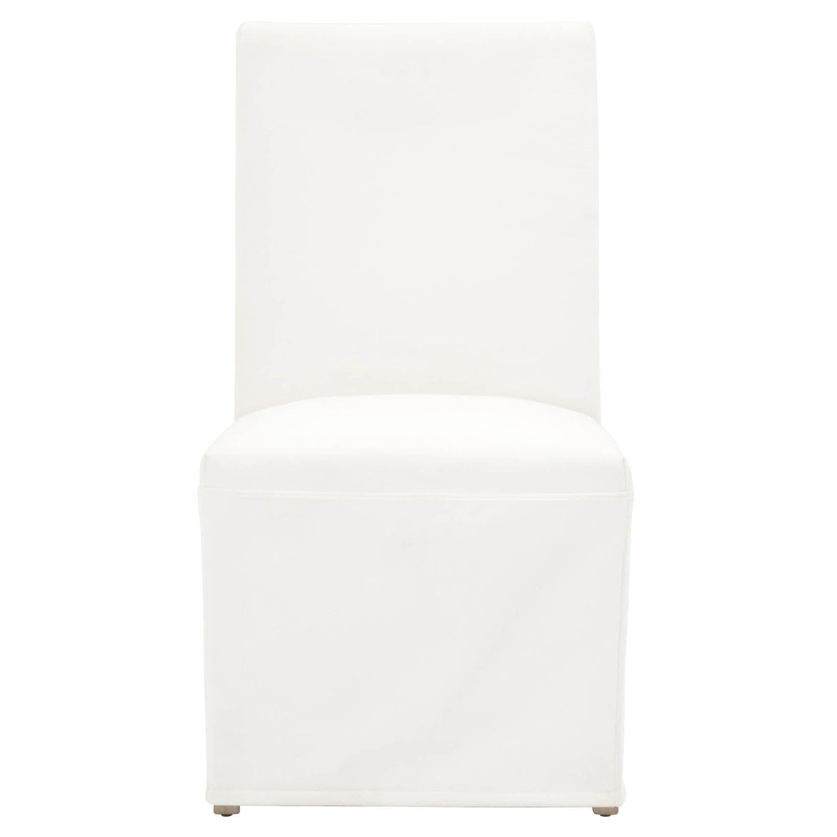 Laverne Ivory Slipcover Dining Chair, Set 2 - Chair Upholstery Detail | Bone & Brass