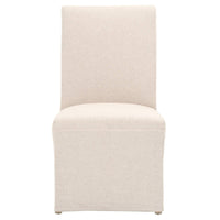 Laverne Jute Slipcover Dining Chair, Set 2 - Chair Side View | Bone & Brass
