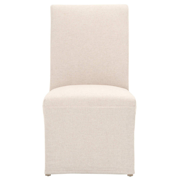 Laverne Jute Slipcover Dining Chair, Set 2 - Chair Side View | Bone & Brass