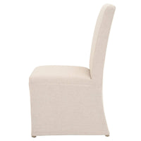 Laverne Jute Slipcover Dining Chair, Set 2 - Chair Detail | Bone & Brass