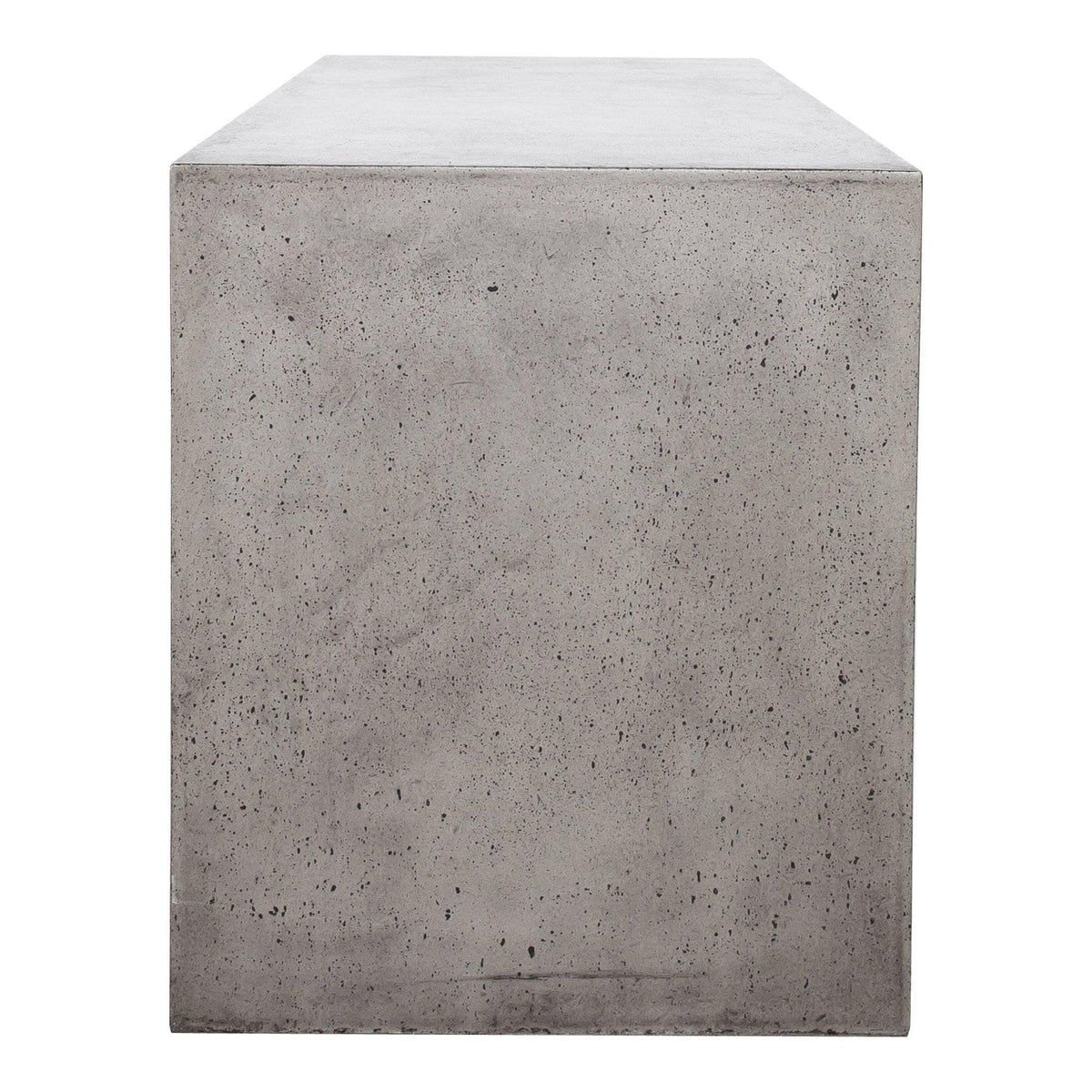 Lazarus Gray Concrete Outdoor Bench - Bench Detail | Bone & Brass