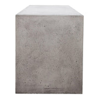 Lazarus Gray Concrete Outdoor Bench - Bench Detail | Bone & Brass