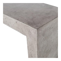 Lazarus Gray Concrete Outdoor Bench - Bench View | Bone & Brass