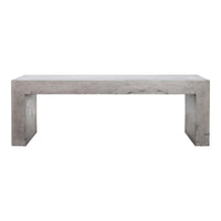 Lazarus Gray Concrete Outdoor Bench | Bone & Brass