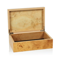 Leiden Burl Wood Decorative Box, Large - Box Top View | Bone & Brass
