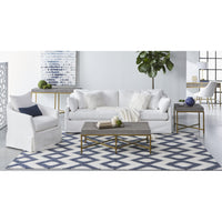 Lela Ivory Slope Arm Slipcover Sofa - Sofa Side View | Bone & Brass