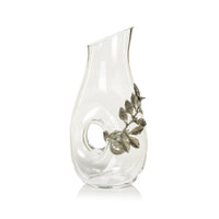 Lemon Pewter & Glass Pitcher - Pitcher Handle Detail | Bone & Brass