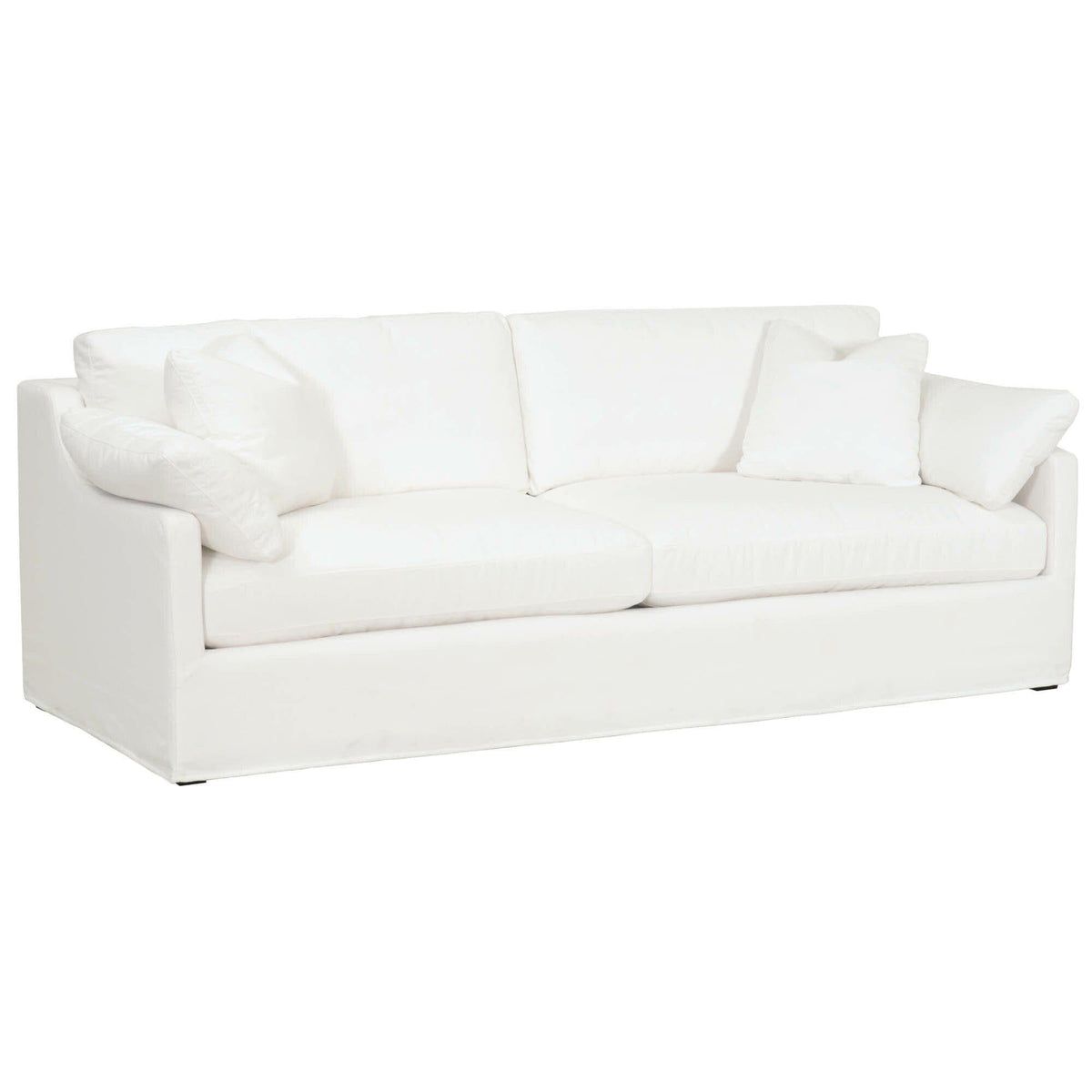 Lela Ivory Slope Arm Slipcover Sofa