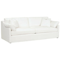 Lela Ivory Slope Arm Slipcover Sofa