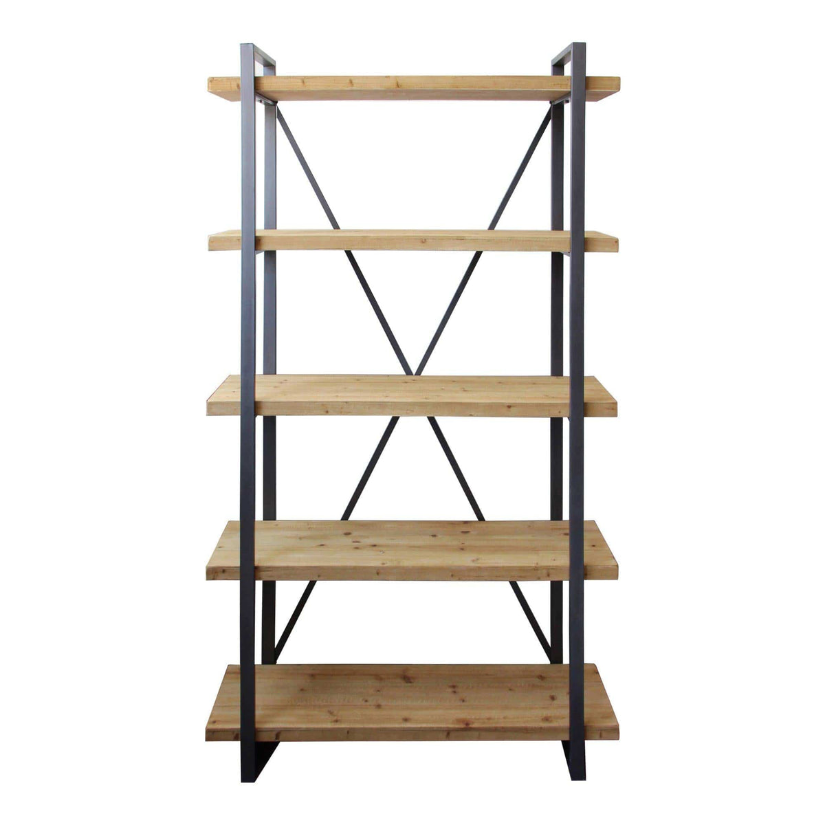 Lex 5 Level Shelf Natural | Bone & Brass