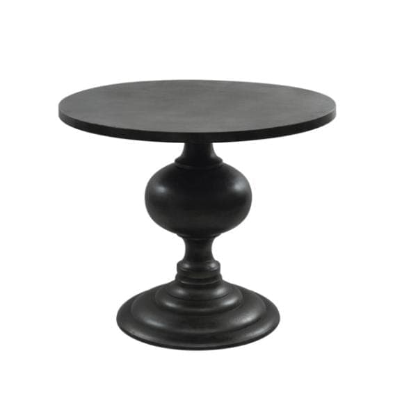 Lexie Black Round Accent Table | Bone & Brass