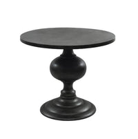 Lexie Black Round Accent Table | Bone & Brass