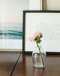 Haley Handblown Hammered Bud Vase