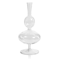 Lillian Glass Footed Vase Double, Set 2 | Bone & Brass