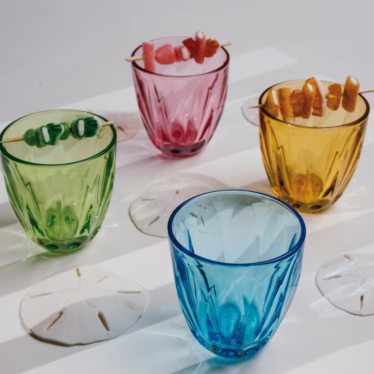 Lily Tumbler Set-6 - Close Up | Bone & Brass