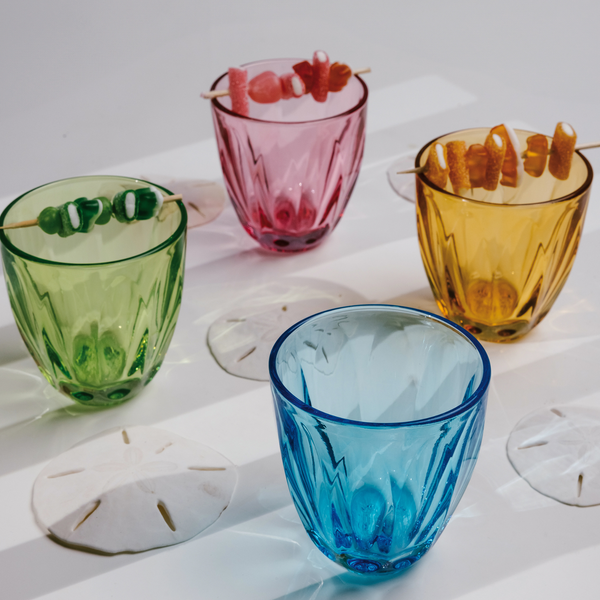 Lily Assorted Colored Glass Tumblers – Set of 4