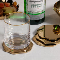 Lina Polished Nickel Coasters, Set 4 - Coaster Detail | Bone & Brass