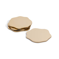 Lina Polished Nickel Coasters, Set 4 | Bone & Brass