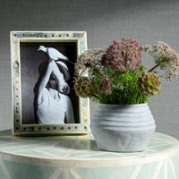 Lindau Ivory & Green Bone Inlay Photo Frame 5x7 - Frame Detail | Bone & Brass