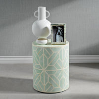 Lindau Ivory & Green Bone Inlay Photo Frame 5x7 - Frame Side View | Bone & Brass
