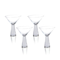 Livine Hammered Stem Martini Glasses, Set of 4 - Glass View | Bone & Brass