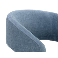 Lloret Rolling Dining Armchair - Danny Iceberg - Chair Side View | Bone & Brass