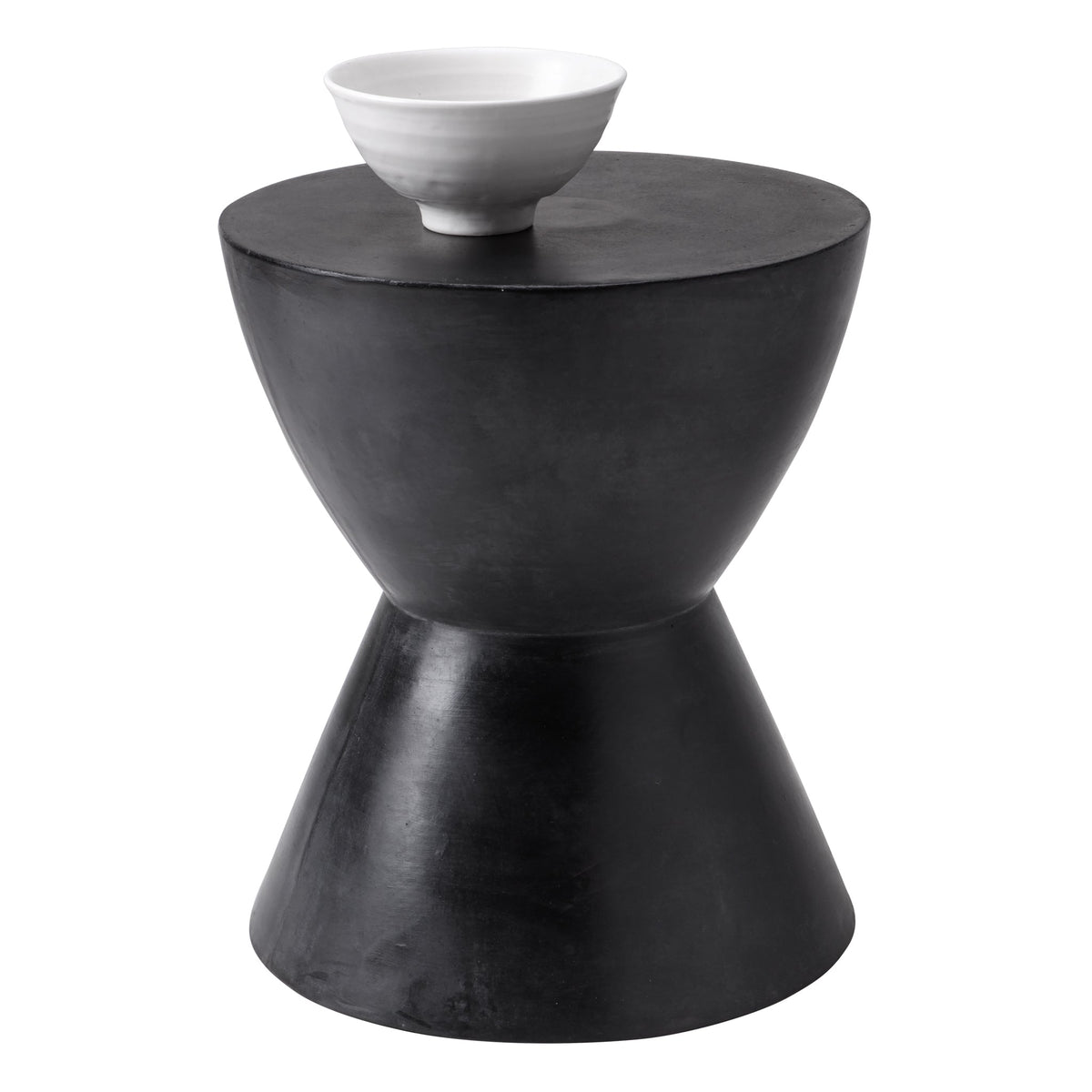 Logan End Table - Black - Table Top View | Bone & Brass