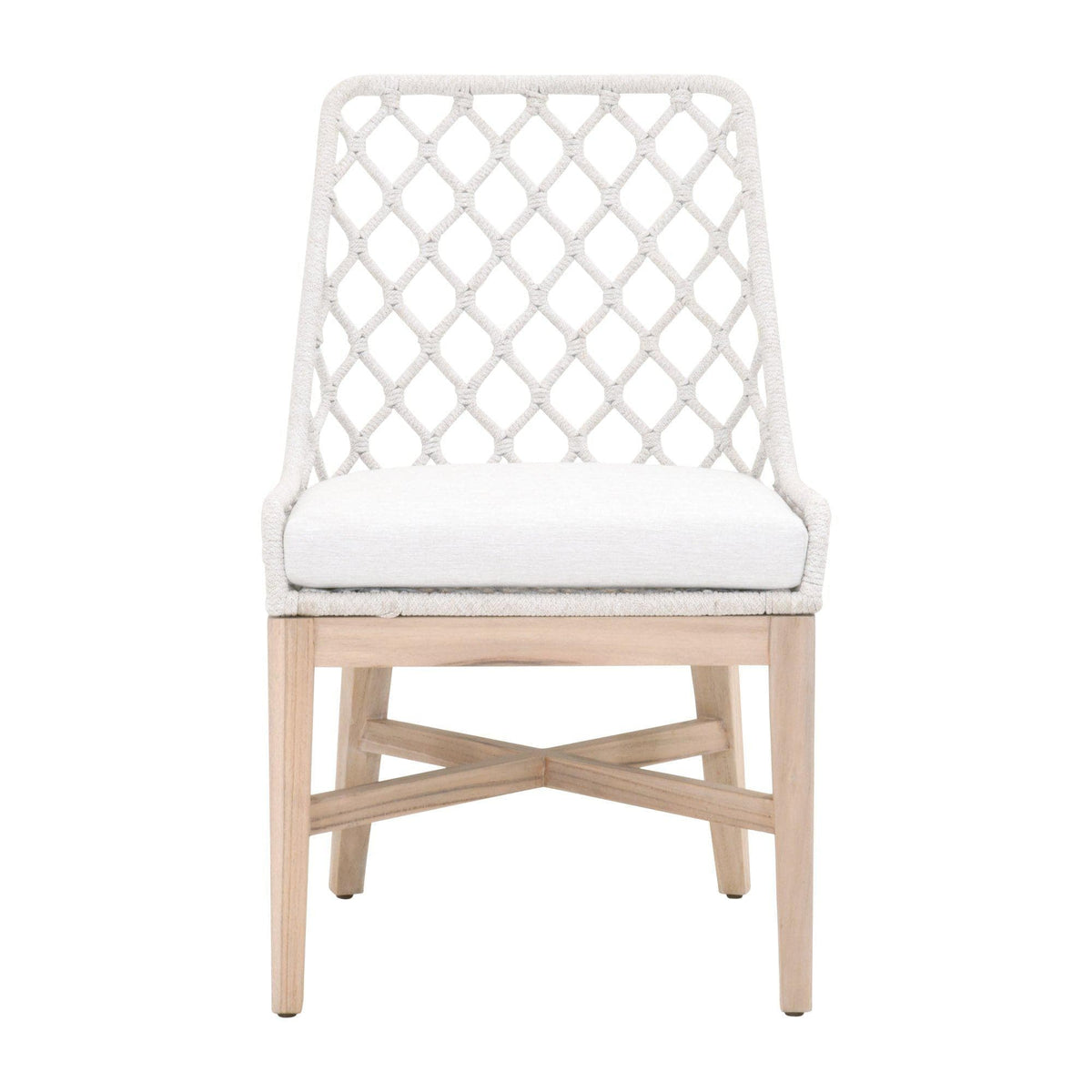 Lois White Rope Outdoor Dining Chair - Outdoor Chair Detail | Bone & Brass